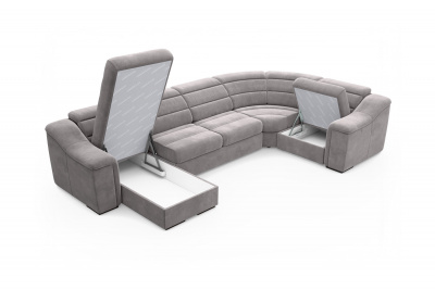 Диван-кровать, набор 1, ткань Империя Smoke